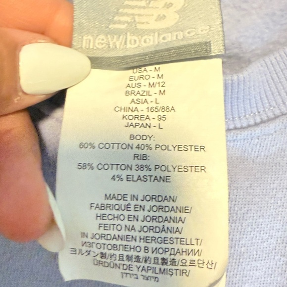 New Balance Men's Lavender Crewneck Sweater - Picture 3 of 3